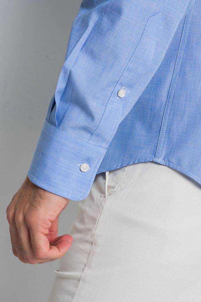 Ingram Hemd Herren Ingram Slim Einfarbig 100% Baumwolle Kragen Button-Down Lange Ärmel