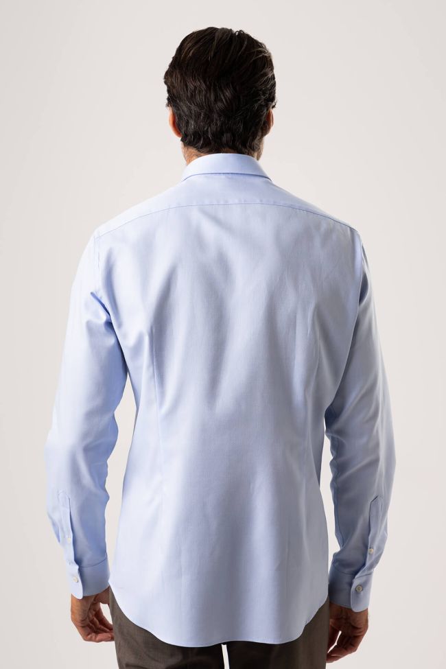 Ingram Hemd Herren Ingram Slim Einfarbig 100% Baumwolle Kragen Italienisch Lange Ärmel