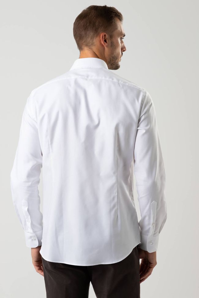 Ingram Hemd Herren Ingram Slim Einfarbig 100% Baumwolle Kragen Italienisch Lange Ärmel