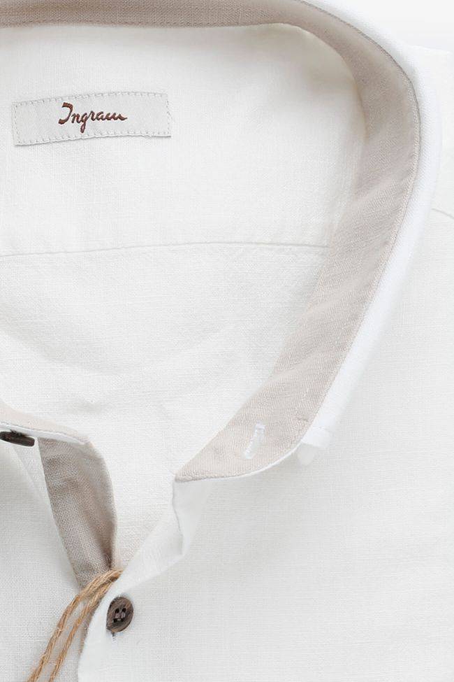 Ingram Hemd Herren Ingram Slim Einfarbig 100% Bio-Baumwolle Kragen Französisch Lange Ärmel