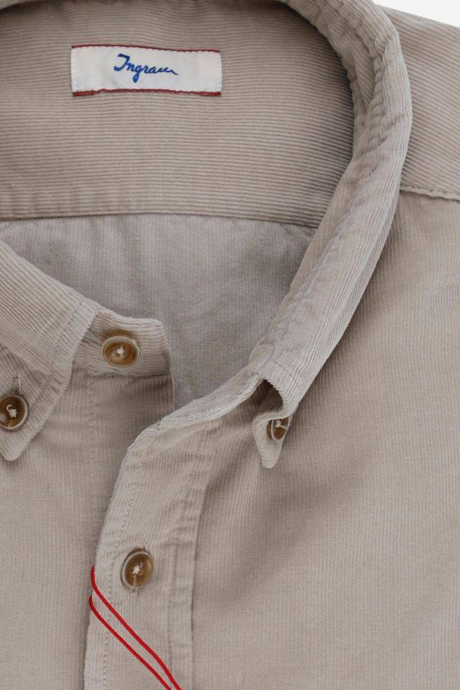 Ingram Hemd Herren Ingram Slim Einfarbig 100% Winter Cotton Kragen Button-Down Lange Ärmel