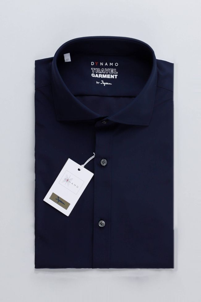 ingram Hemd Herren Ingram Slim Einfarbig 73% polyamide 27% elastan kragen Französisch Lange Ärmel