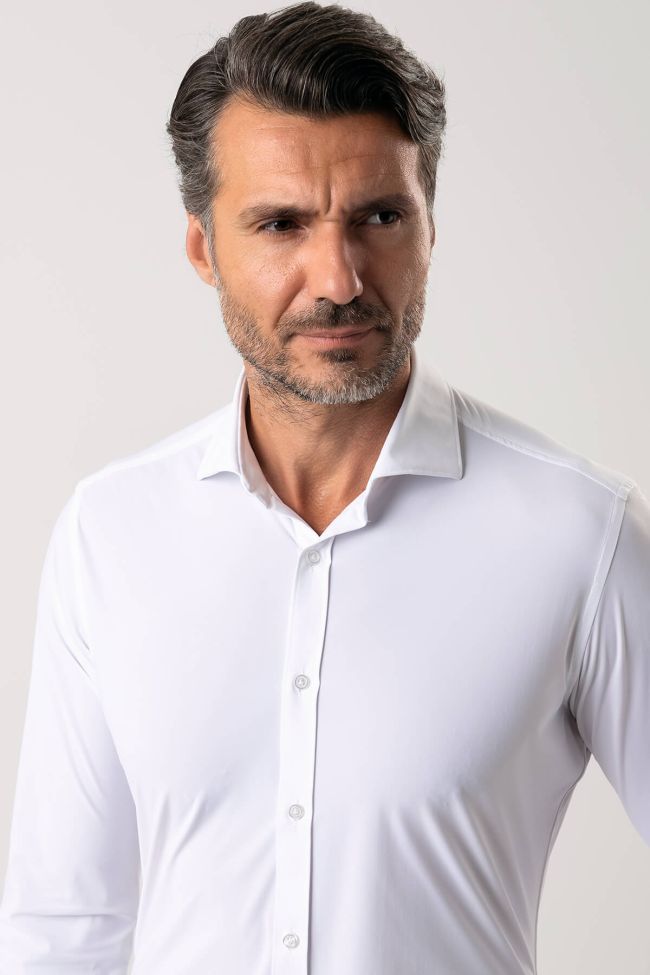Ingram Hemd Herren Ingram Slim Einfarbig 73% Polyamide 27% Elastan Kragen Französisch Lange Ärmel