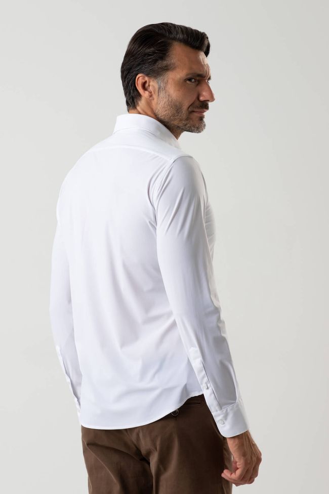 Ingram Hemd Herren Ingram Slim Einfarbig 73% Polyamide 27% Elastan Kragen Französisch Lange Ärmel