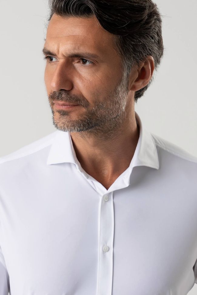 Ingram Hemd Herren Ingram Slim Einfarbig 73% Polyamide 27% Elastan Kragen Französisch Lange Ärmel