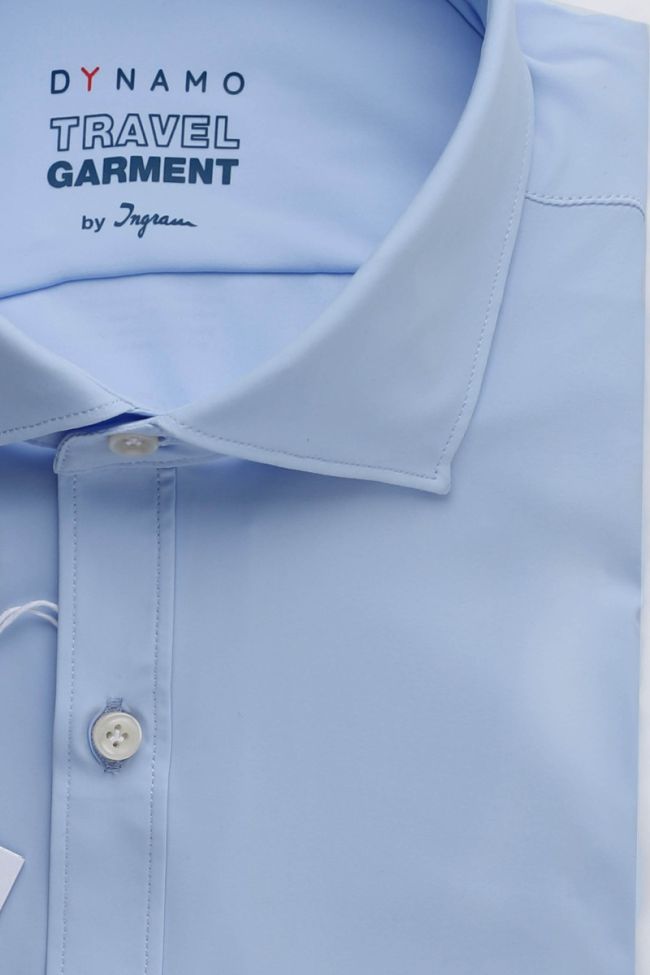 Ingram Hemd Herren Ingram Slim Einfarbig 73% Polyamide 27% Elastan Kragen Französisch Lange Ärmel