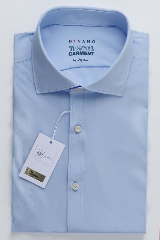 ingram Hemd Herren Ingram Slim Einfarbig 73% polyamide 27% elastan kragen Französisch Lange Ärmel