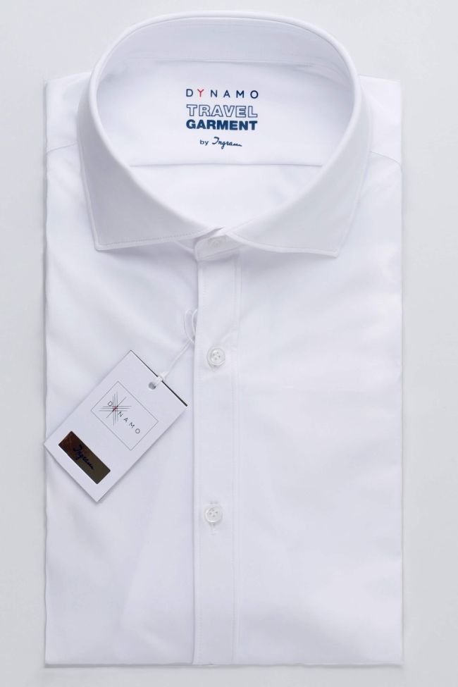 ingram Hemd Herren Ingram Slim Einfarbig 73% polyamide 27% elastan kragen Französisch Lange Ärmel