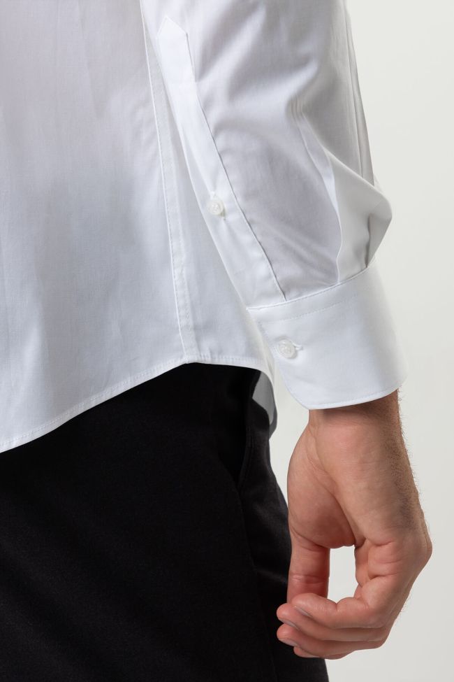 Ingram Hemd Herren Ingram Slim Einfarbig 96% Baumwolle 4% Elastan Kragen Italienisch Lange Ärmel
