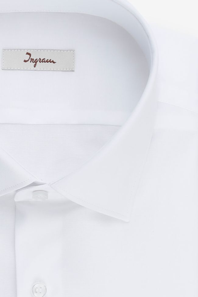 Ingram Hemd Herren Ingram Slim Einfarbig 97% Baumwolle 3% Elastan Kragen Französisch Lange Ärmel