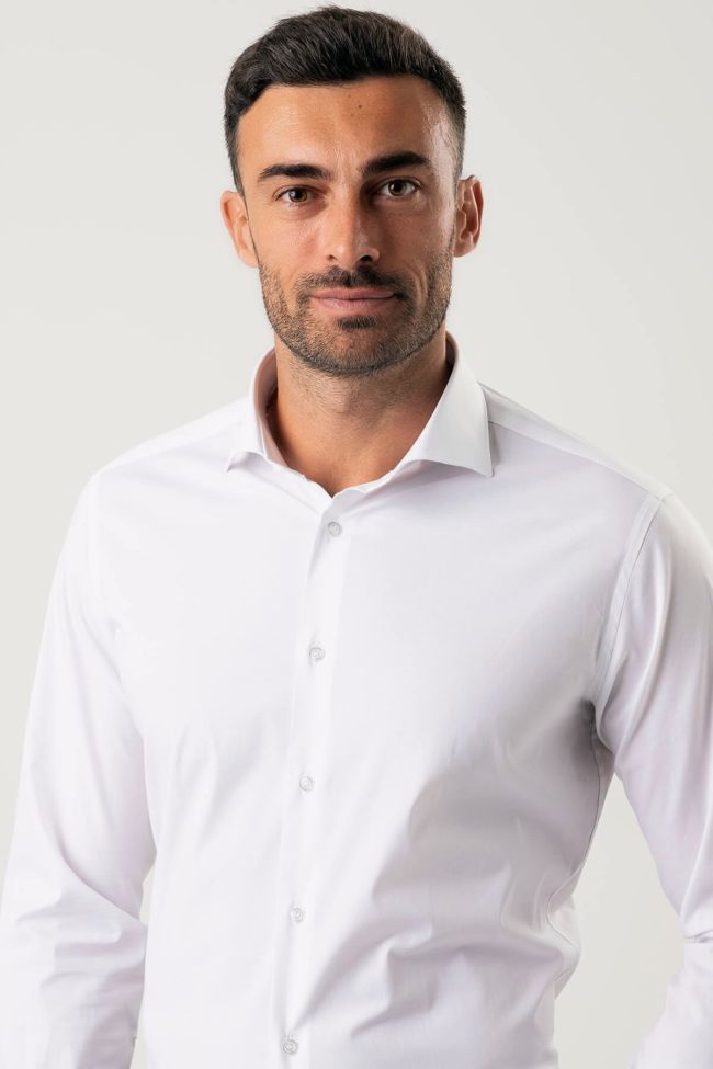Ingram Hemd Herren Ingram Slim Einfarbig 97% Baumwolle 3% Elastan Kragen Französisch Lange Ärmel