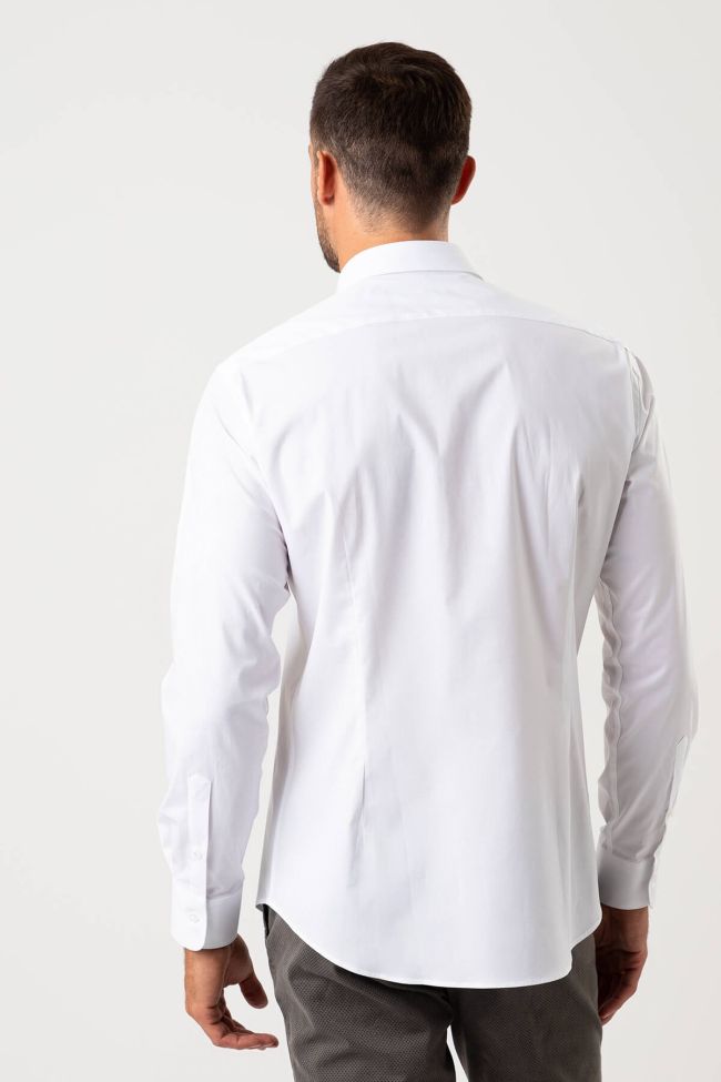 Ingram Hemd Herren Ingram Slim Einfarbig 97% Baumwolle 3% Elastan Kragen Französisch Lange Ärmel