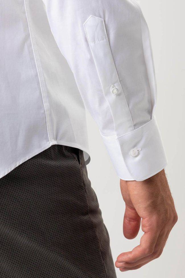 Ingram Hemd Herren Ingram Slim Einfarbig 97% Baumwolle 3% Elastan Kragen Französisch Lange Ärmel
