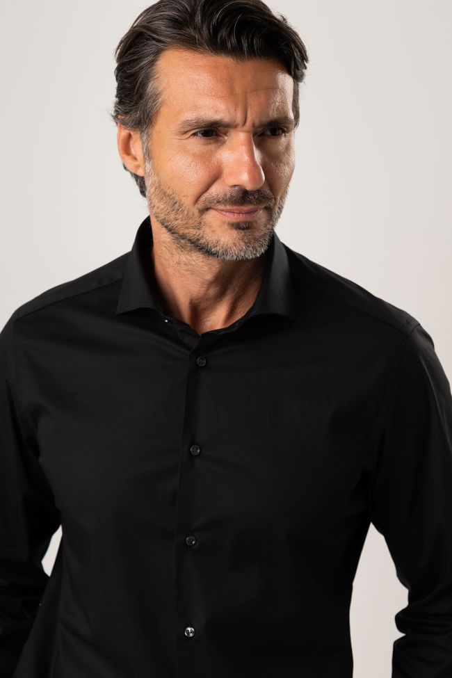 Ingram Hemd Herren Ingram Slim Einfarbig 97% Baumwolle 3% Elastan Kragen Französisch Lange Ärmel