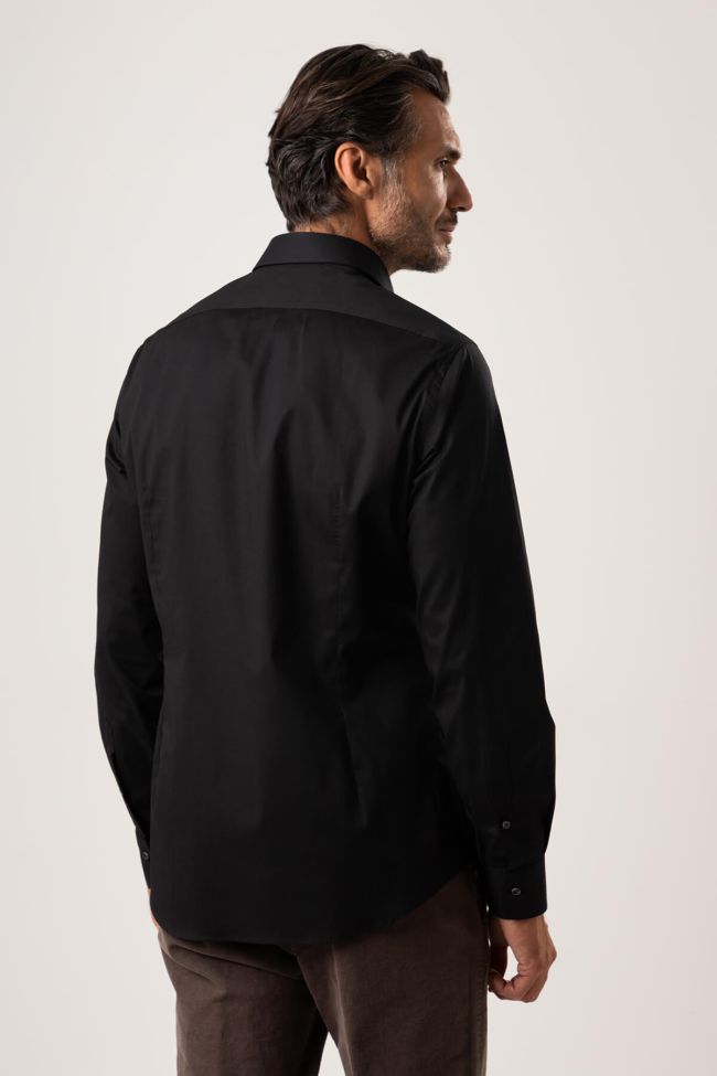 Ingram Hemd Herren Ingram Slim Einfarbig 97% Baumwolle 3% Elastan Kragen Französisch Lange Ärmel