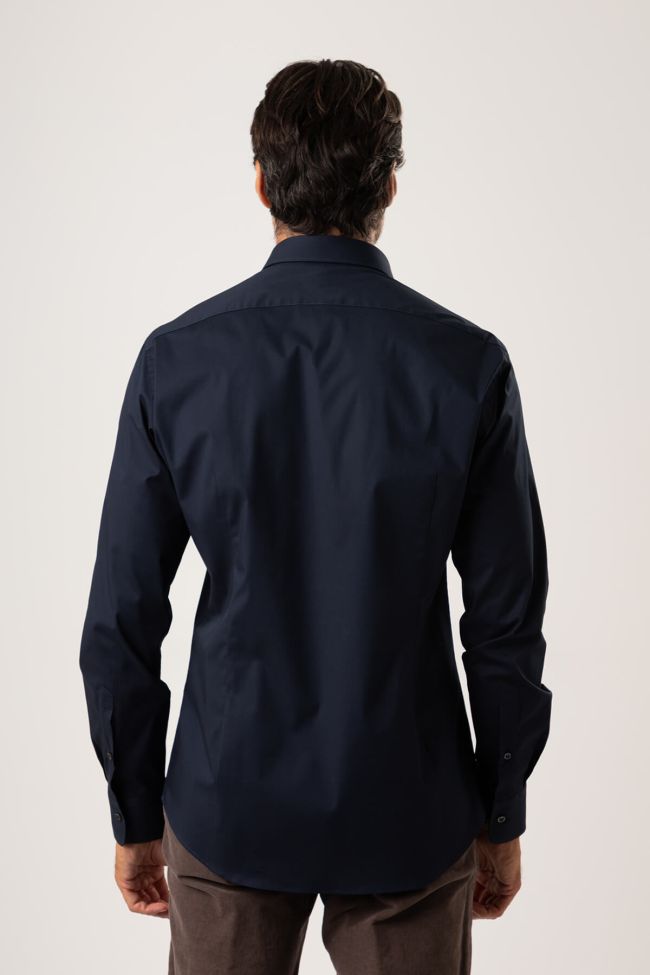 Ingram Hemd Herren Ingram Slim Einfarbig 97% Baumwolle 3% Elastan Kragen Französisch Lange Ärmel