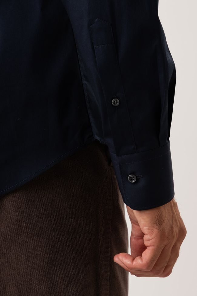 Ingram Hemd Herren Ingram Slim Einfarbig 97% Baumwolle 3% Elastan Kragen Französisch Lange Ärmel