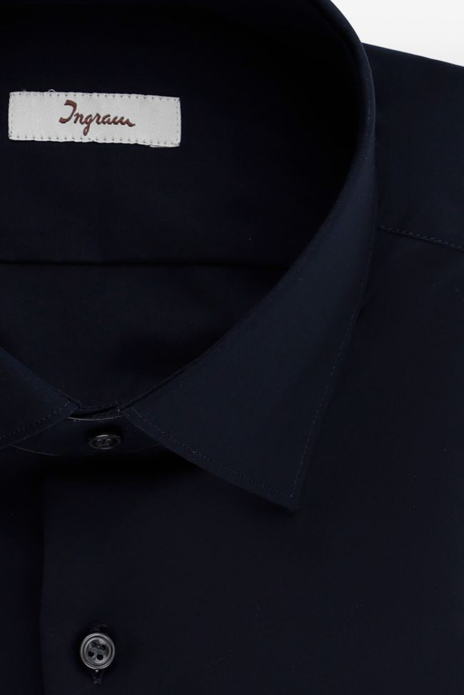Ingram Hemd Herren Ingram Slim Einfarbig 97% Baumwolle 3% Elastan Kragen Französisch Lange Ärmel