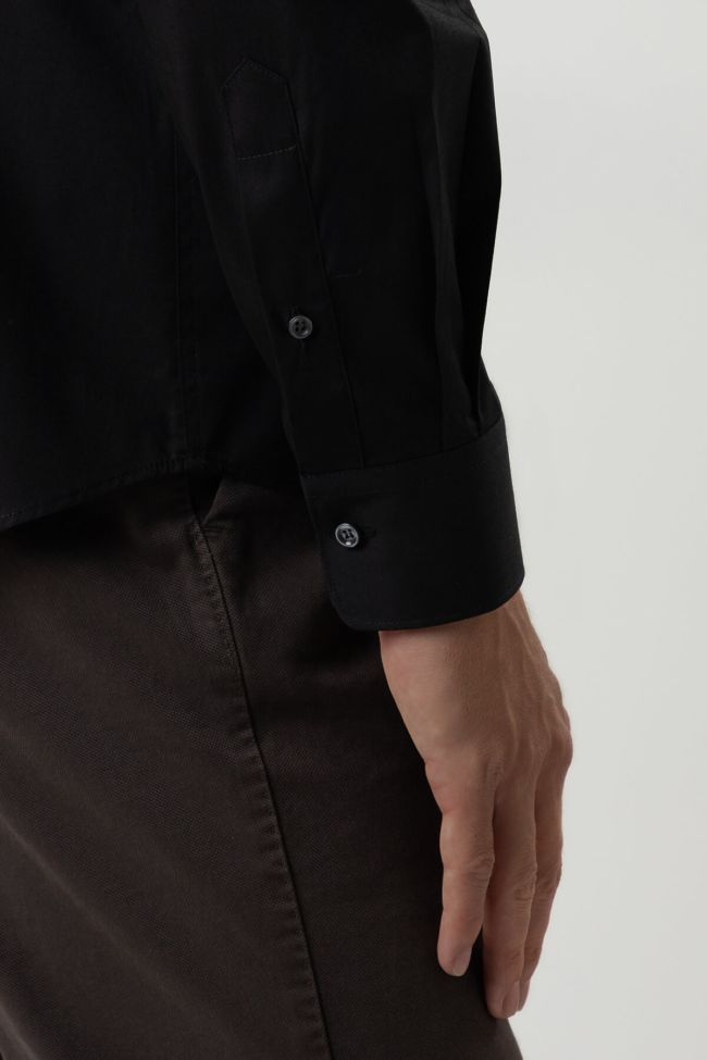 Ingram Hemd Herren Ingram Slim Einfarbig 97% Baumwolle 3% Elastan Kragen Italienisch Lange Ärmel