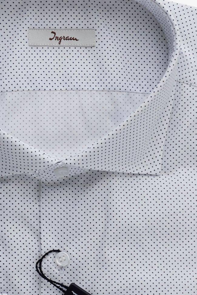 Ingram Hemd Herren Ingram Slim Halb Unifarben 100% Baumwolle Kragen Französisch Lange Ärmel