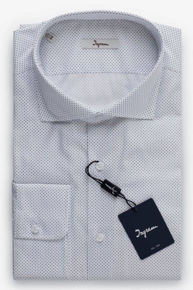 ingram Hemd Herren Ingram Slim Halb Unifarben 100% Baumwolle kragen Französisch Lange Ärmel