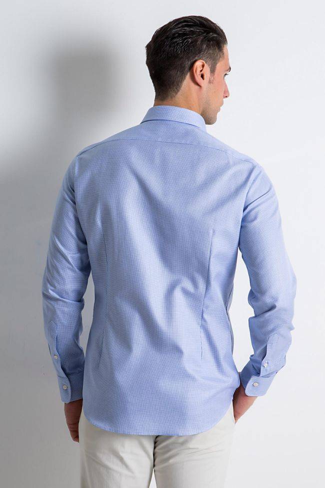 Ingram Hemd Herren Ingram Slim Halb Unifarben 100% Baumwolle Kragen Italienisch Lange Ärmel