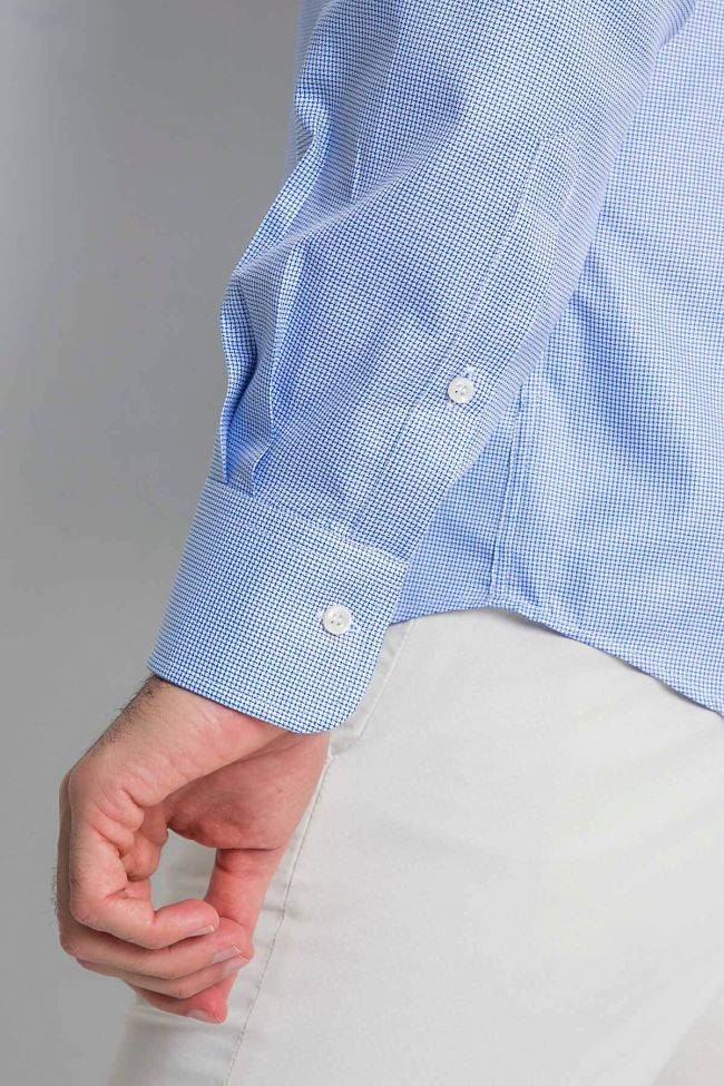 Ingram Hemd Herren Ingram Slim Halb Unifarben 100% Baumwolle Kragen Italienisch Lange Ärmel