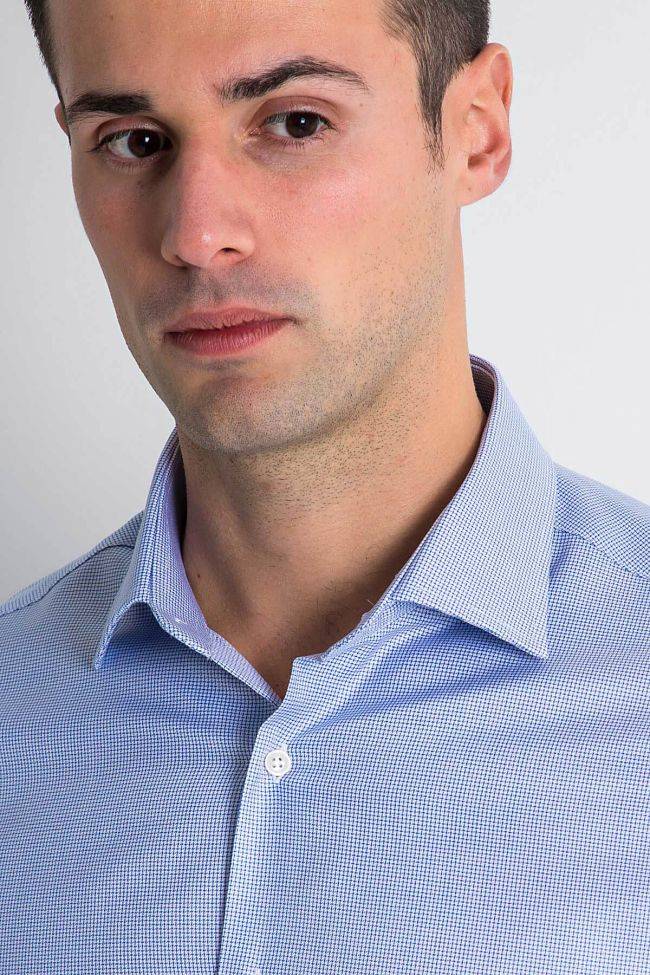 Ingram Hemd Herren Ingram Slim Halb Unifarben 100% Baumwolle Kragen Italienisch Lange Ärmel