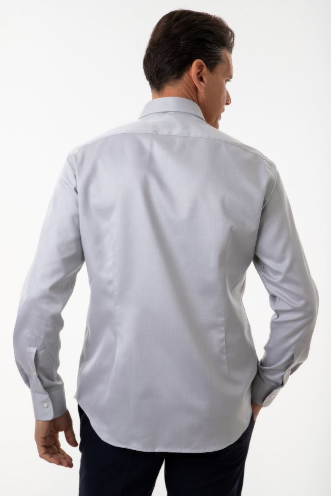 Ingram Hemd Herren Ingram Slim Halb Unifarben 100% Baumwolle Kragen Französisch Lange Ärmel