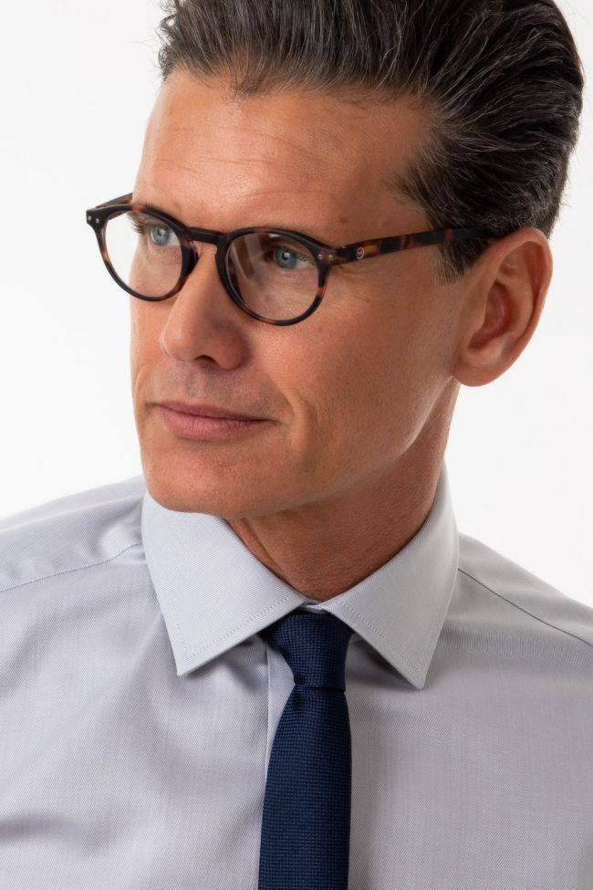 Ingram Hemd Herren Ingram Slim Halb Unifarben 100% Baumwolle Kragen Französisch Lange Ärmel