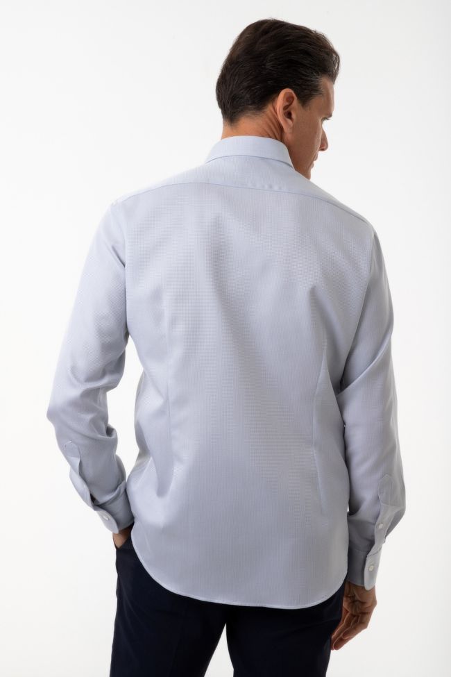 Ingram Hemd Herren Ingram Slim Halb Unifarben 100% Baumwolle Kragen Italienisch Lange Ärmel