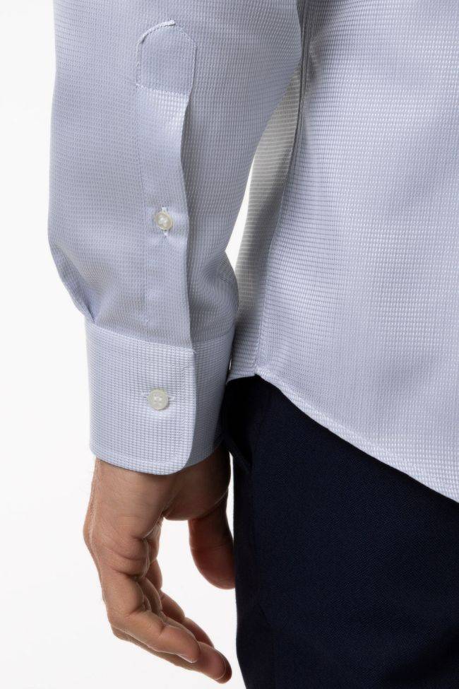 Ingram Hemd Herren Ingram Slim Halb Unifarben 100% Baumwolle Kragen Italienisch Lange Ärmel
