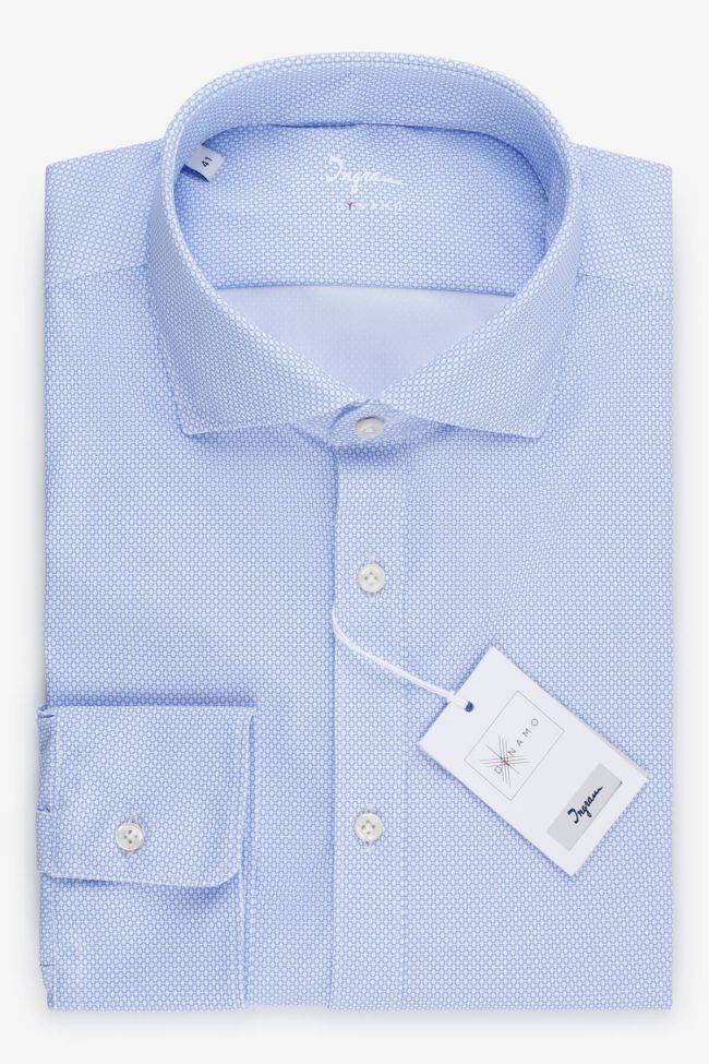 ingram Hemd Herren Ingram Slim Halb Unifarben 70% pa 24% vi 6% ea kragen Französisch Lange Ärmel