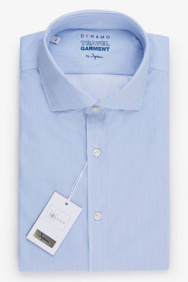 ingram Hemd Herren Ingram Slim Halb Unifarben 73% polyamide 27% elastan kragen Französisch Lange Ärmel