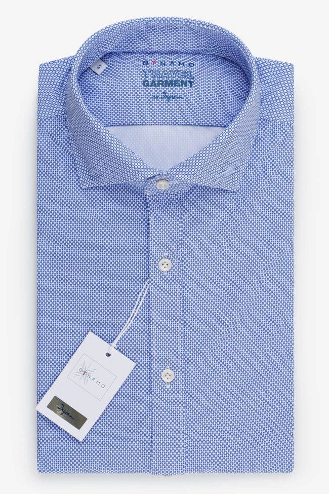 ingram Hemd Herren Ingram Slim Halb Unifarben 73% polyamide 27% elastan kragen Französisch Lange Ärmel