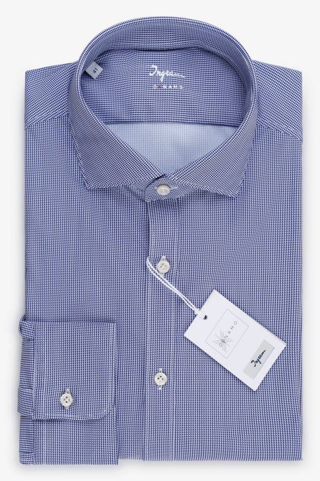 ingram Hemd Herren Ingram Slim Halb Unifarben 76% nylon 24% elastane kragen Französisch Lange Ärmel