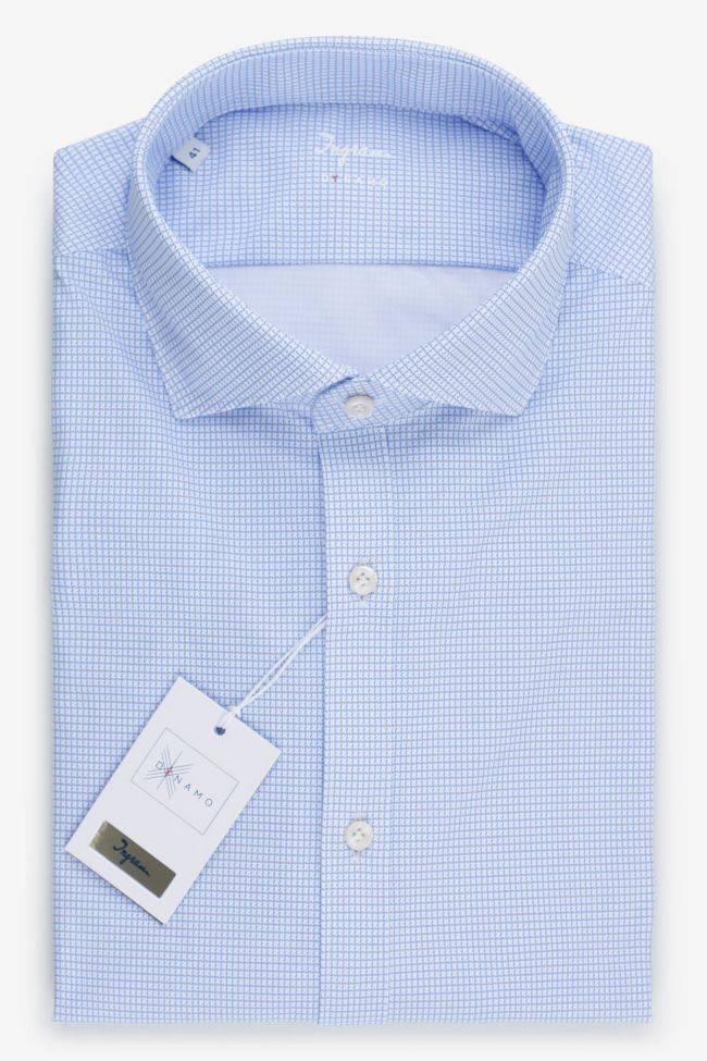 ingram Hemd Herren Ingram Slim Halb Unifarben 76% nylon 24% elastane kragen Französisch Lange Ärmel