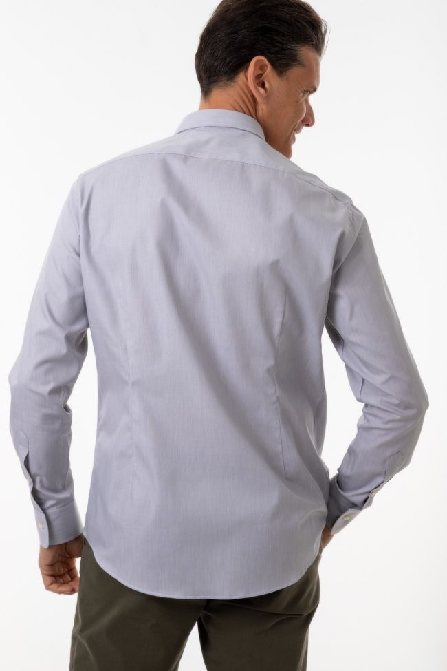 Ingram Hemd Herren Ingram Slim Streifen 100% Baumwolle Kragen Italienisch Lange Ärmel