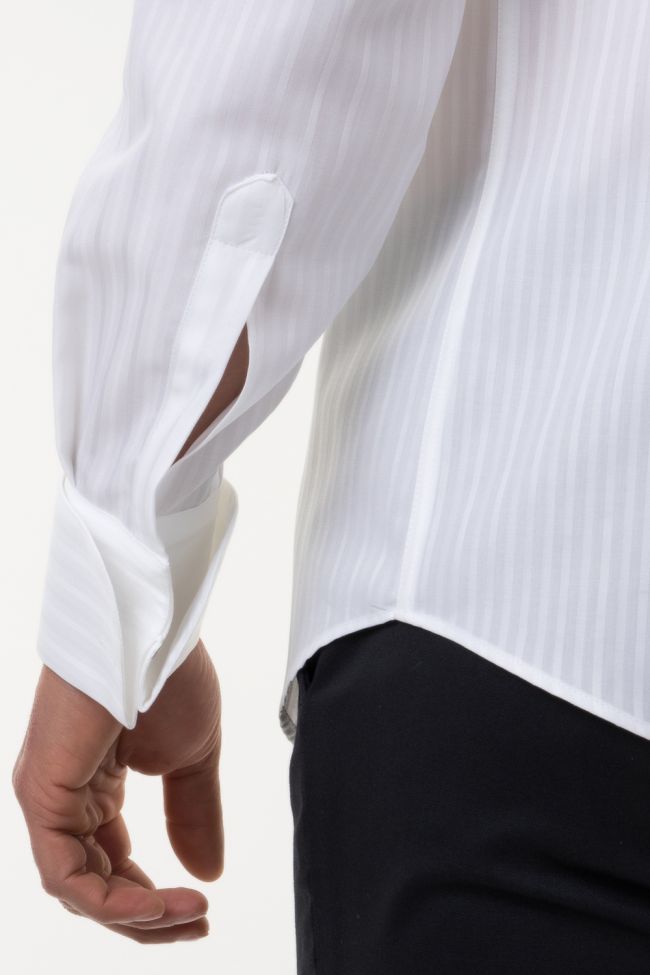 Ingram Hemd Herren Ingram Slim Streifen 100% Baumwolle Kragen Italienisch Lange Ärmel