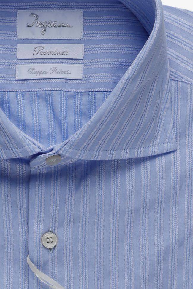 Ingram Hemd Herren Ingram Slim Streifen 100% Baumwolle Kragen Französisch Lange Ärmel