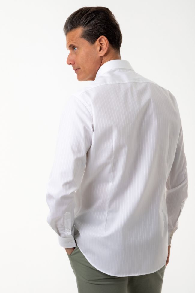 Ingram Hemd Herren Ingram Slim Streifen 100% Baumwolle Kragen Italienisch Lange Ärmel