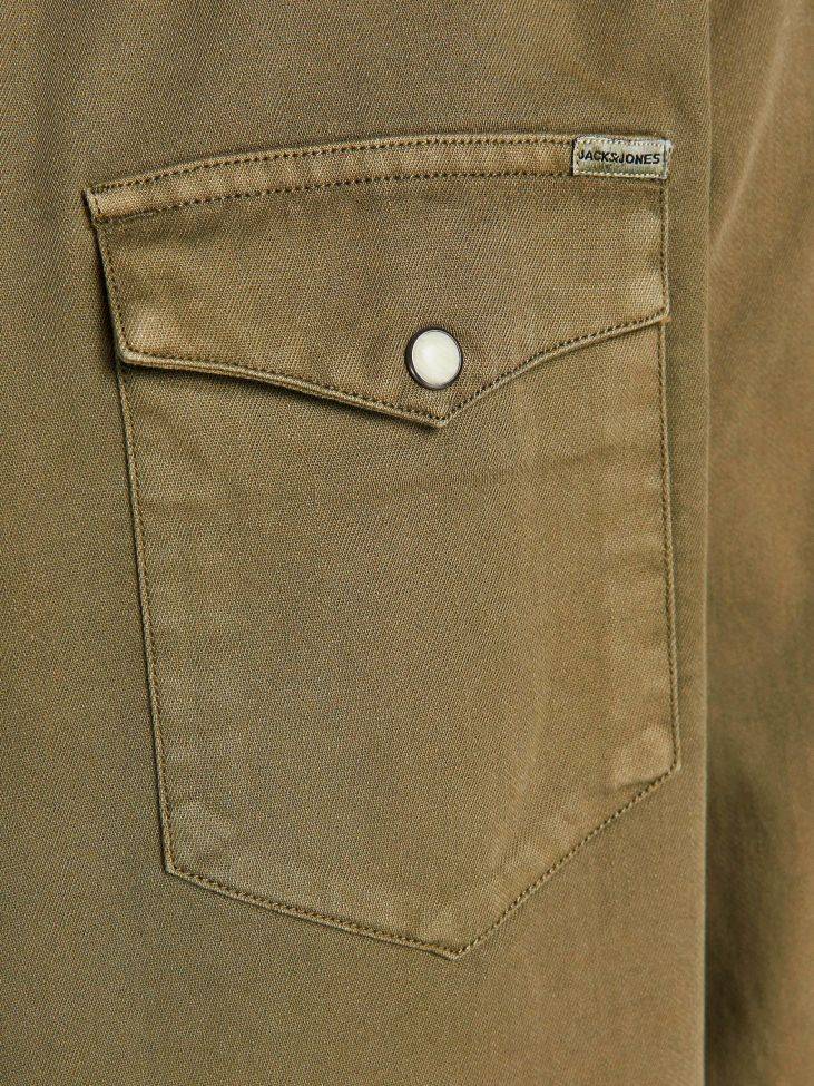 Jack & Jones Hemd Herren Jack & Jones Slim Einfarbig Kragen Italienisch Lange Ärmel