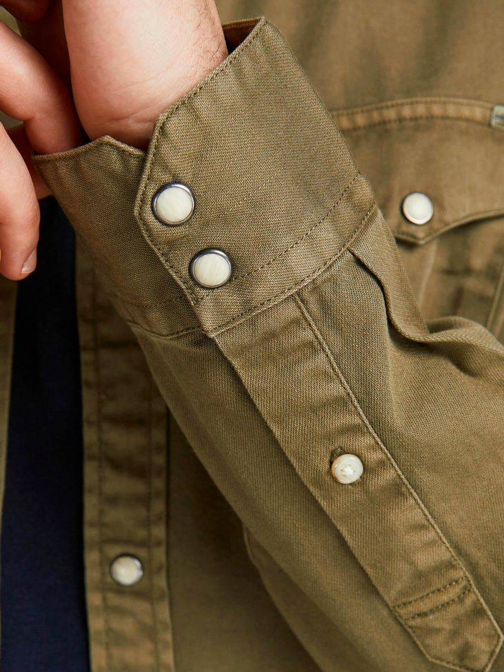 jack & jones Hemd Herren Jack & Jones Slim Einfarbig kragen Italienisch Lange Ärmel