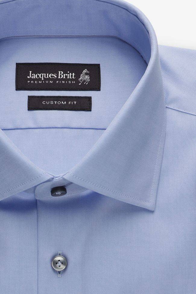 Jacques Britt Hemd Herren Jacques Britt Regular Einfarbig 100% Baumwolle Kragen Italienisch Lange Ärmel