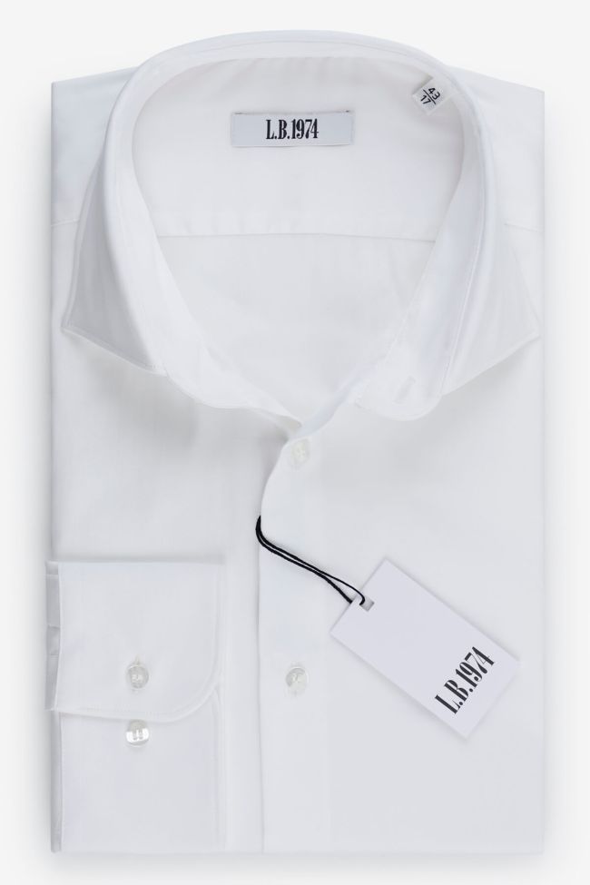 lb1974 Hemd Herren LB1974 Slim Einfarbig 100% Baumwolle kragen Französisch Lange Ärmel