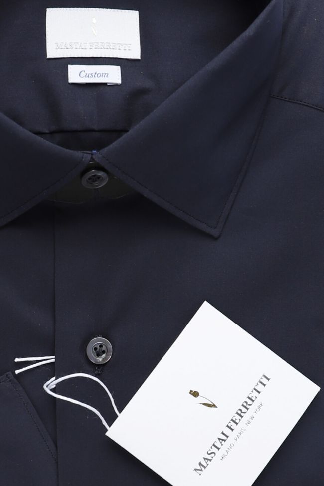 Mastai Ferretti Hemd Herren Mastai Ferretti Regular Einfarbig 100% Baumwolle Kragen Italienisch Lange Ärmel