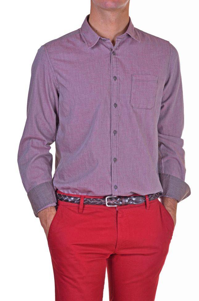 mcs Hemd Herren MCS Regular Einfarbig 100% Baumwolle kragen Italienisch Lange Ärmel