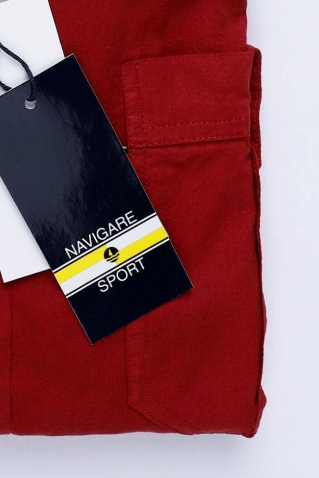 Navigare Hemd Herren Navigare Classic Einfarbig 100% Baumwolle Kragen Button-Down Lange Ärmel