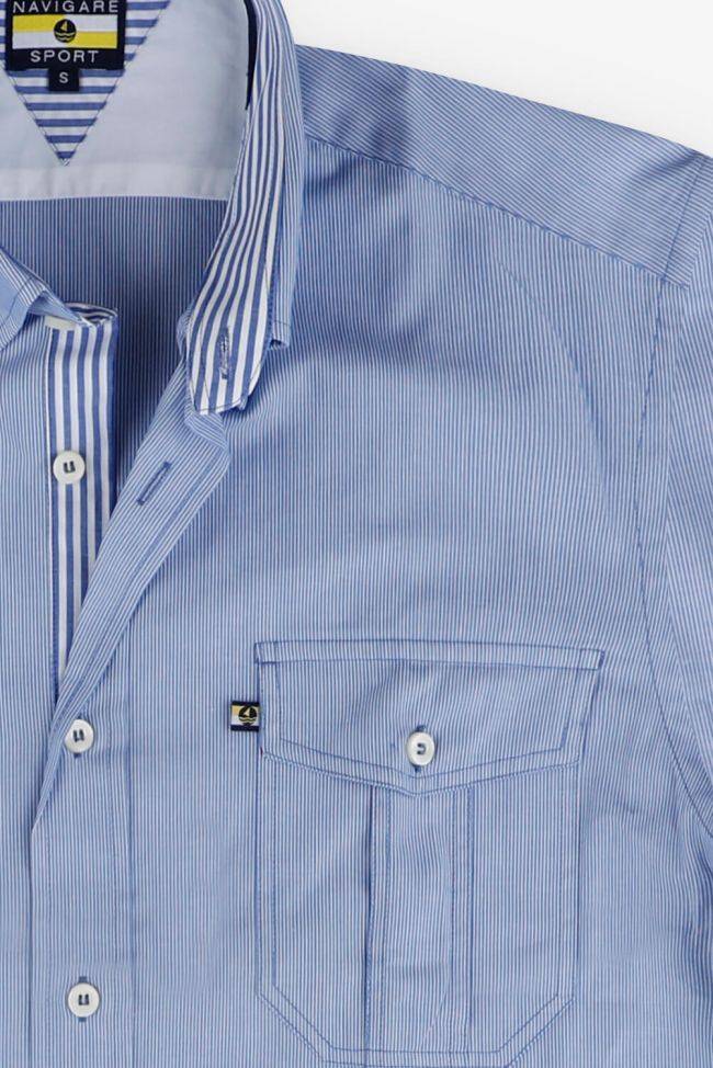 Navigare Hemd Herren Navigare Classic Streifen 100% Baumwolle Kragen Button-Down Lange Ärmel