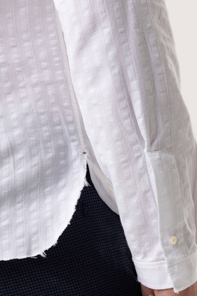 New England Hemd Herren New England Regular Einfarbig 100% Baumwolle Kragen Mandarinkragen Lange Ärmel